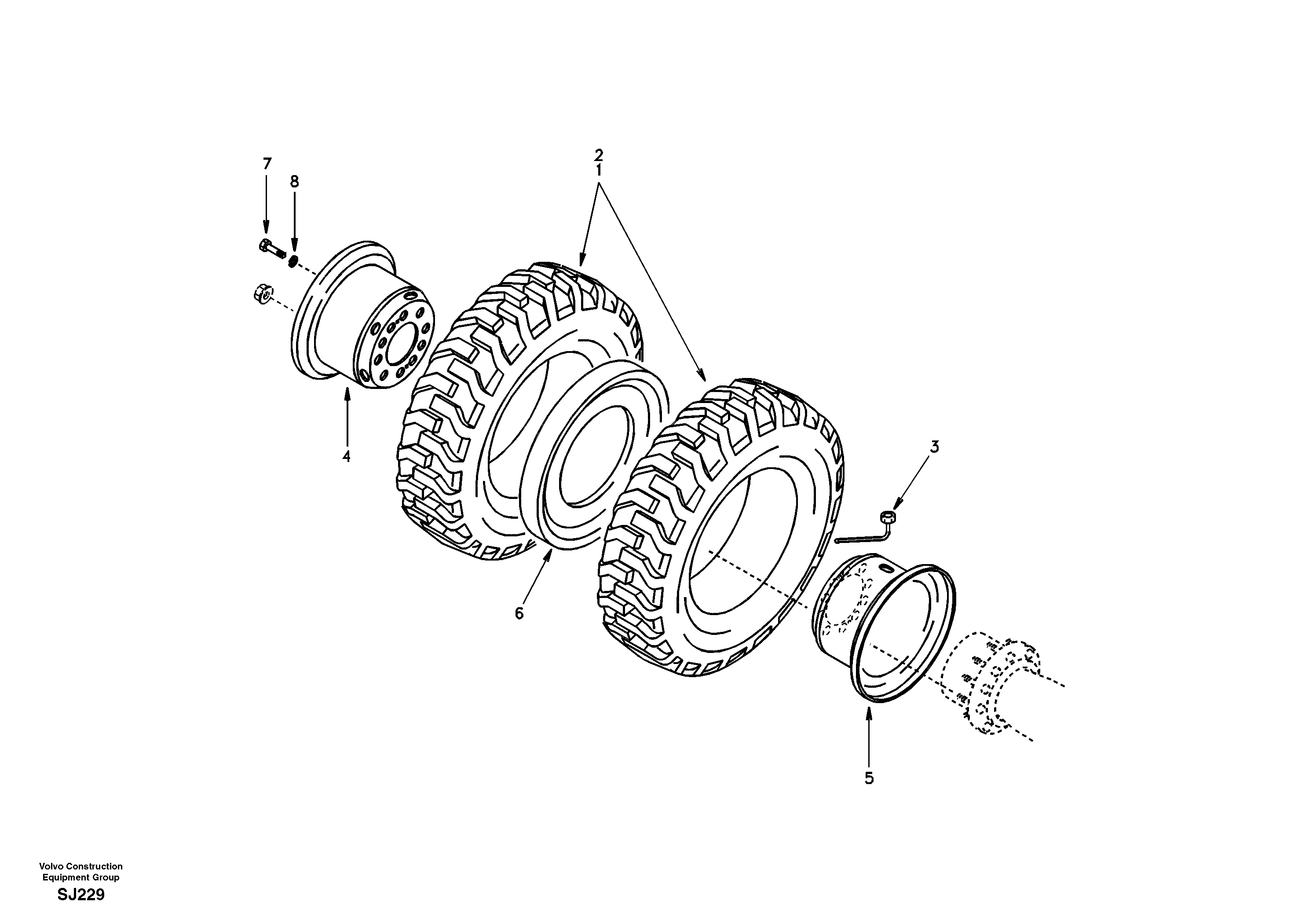 Inner tube SA1030-33080 VOLVO