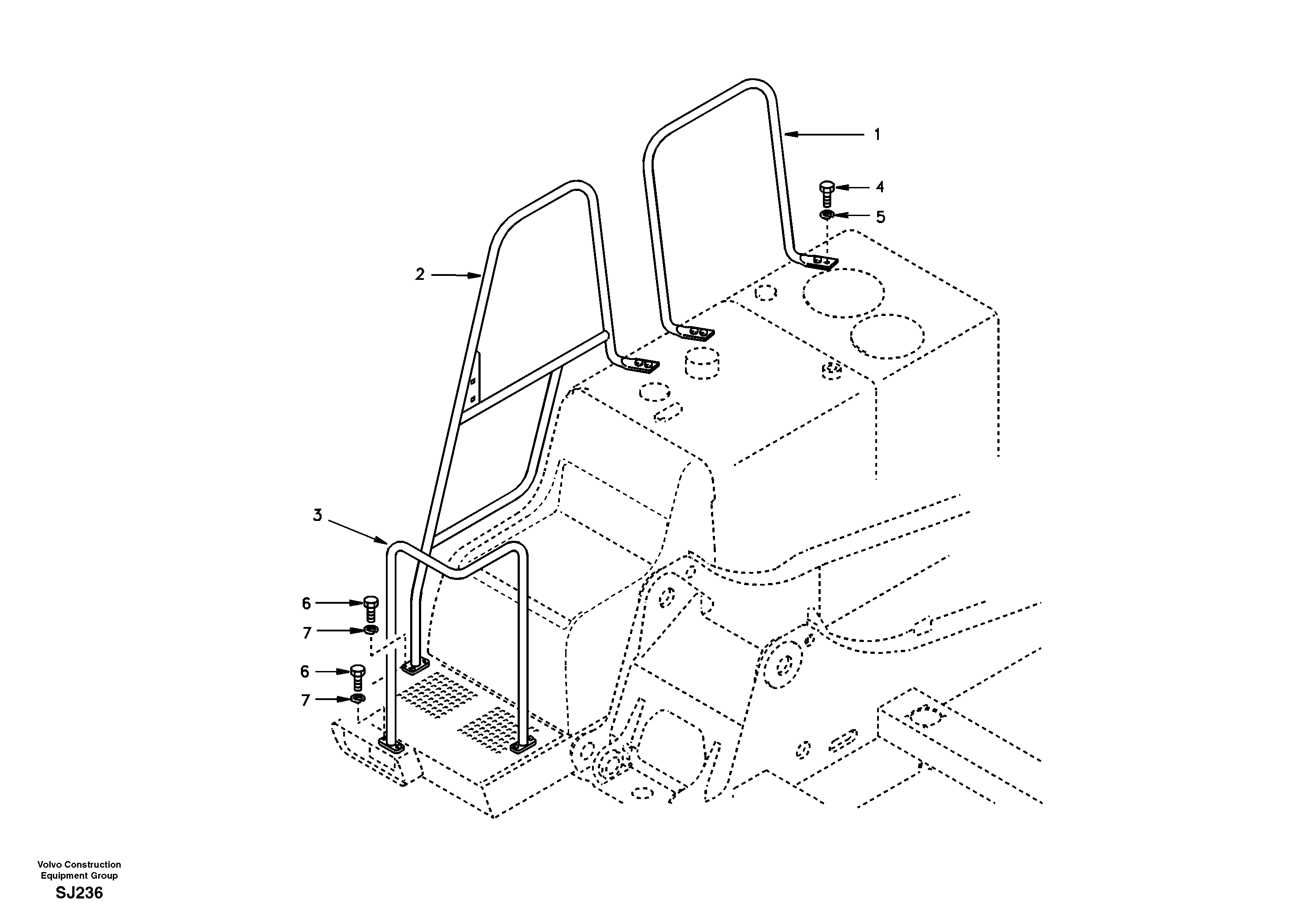 Handrail VOE14502172 VOLVO