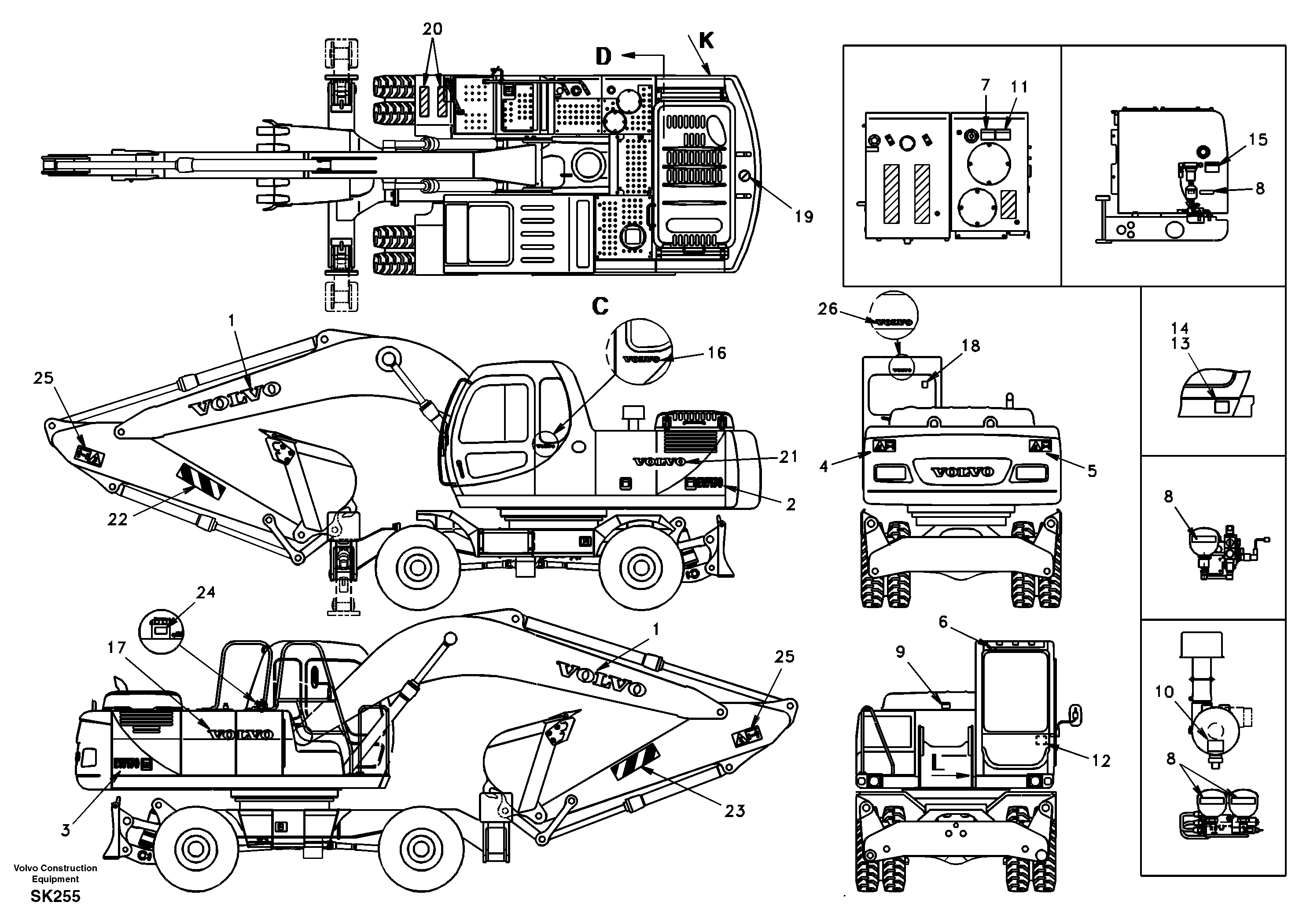 Decal Set VOE14518737 VOLVO