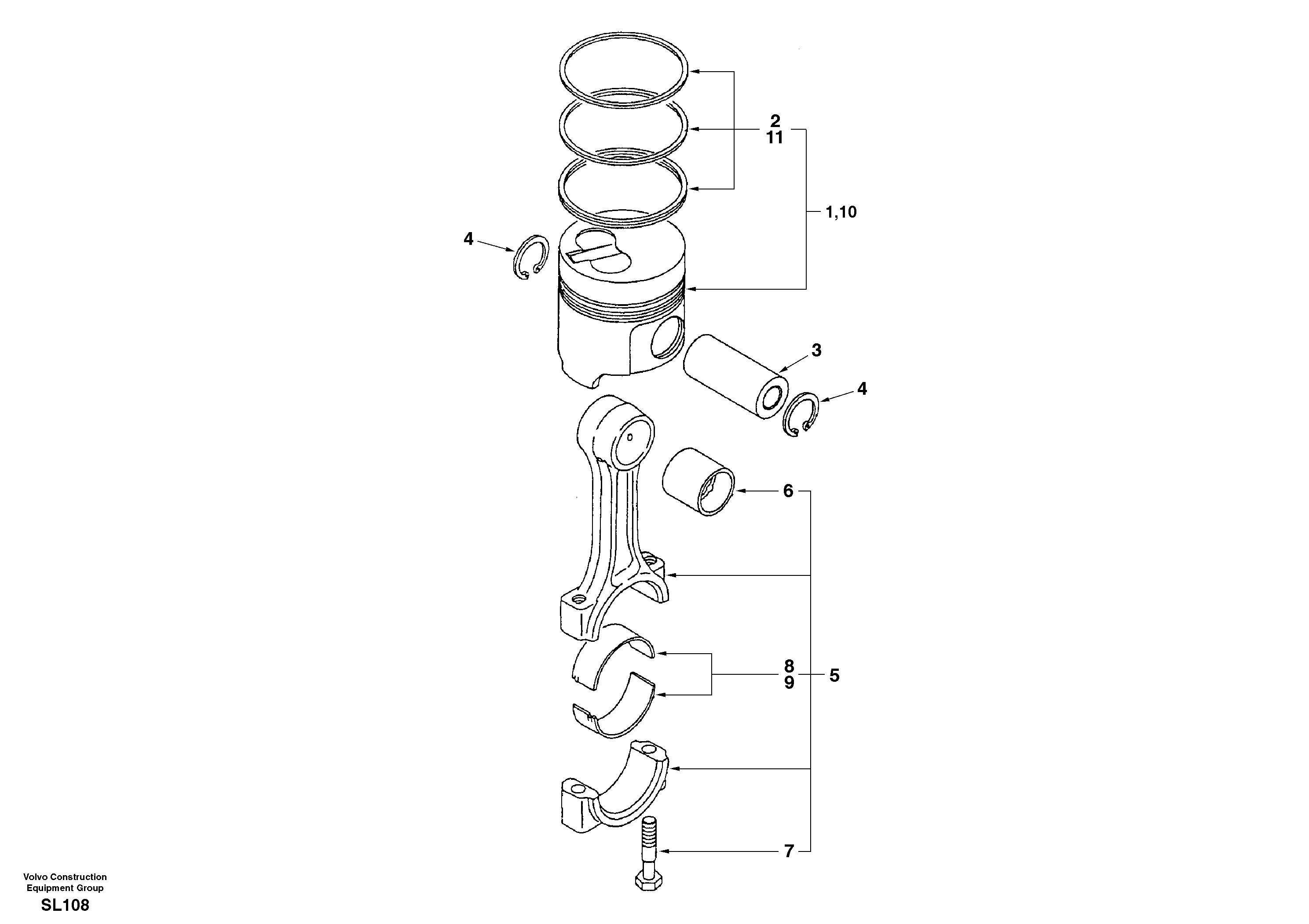 Piston VOE14521492 VOLVO