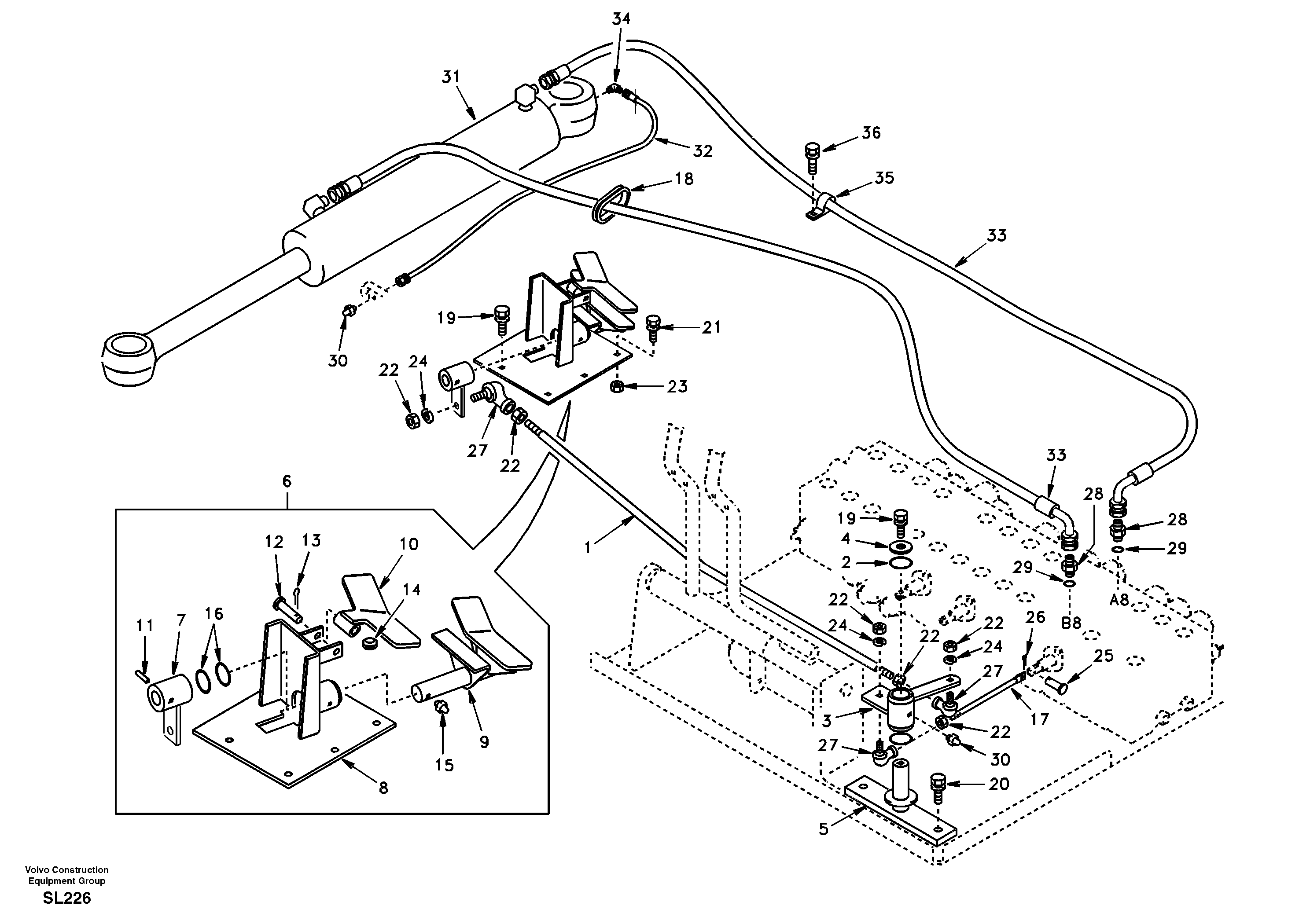 Pedal VOE14506399 VOLVO