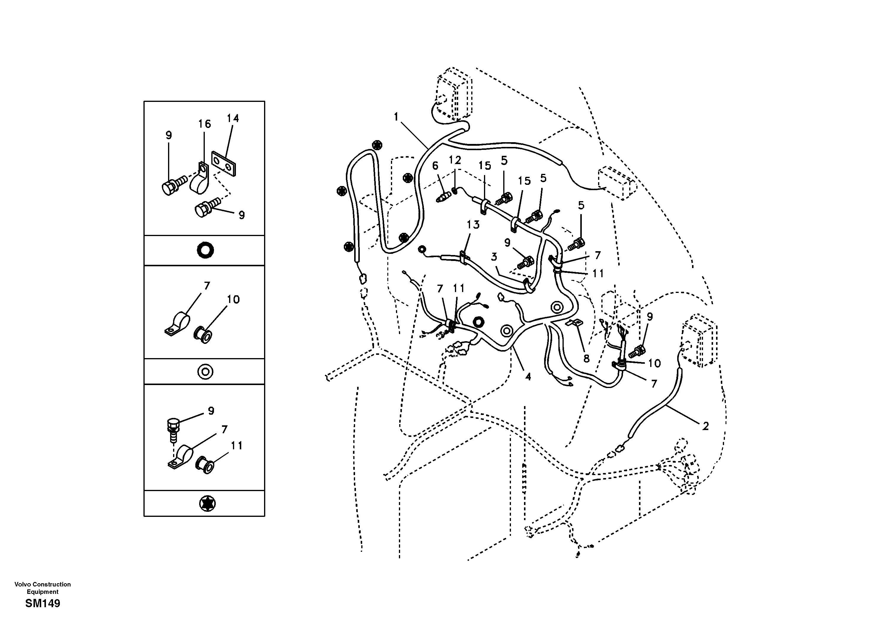 Wire harness SA1122-02840 VOLVO