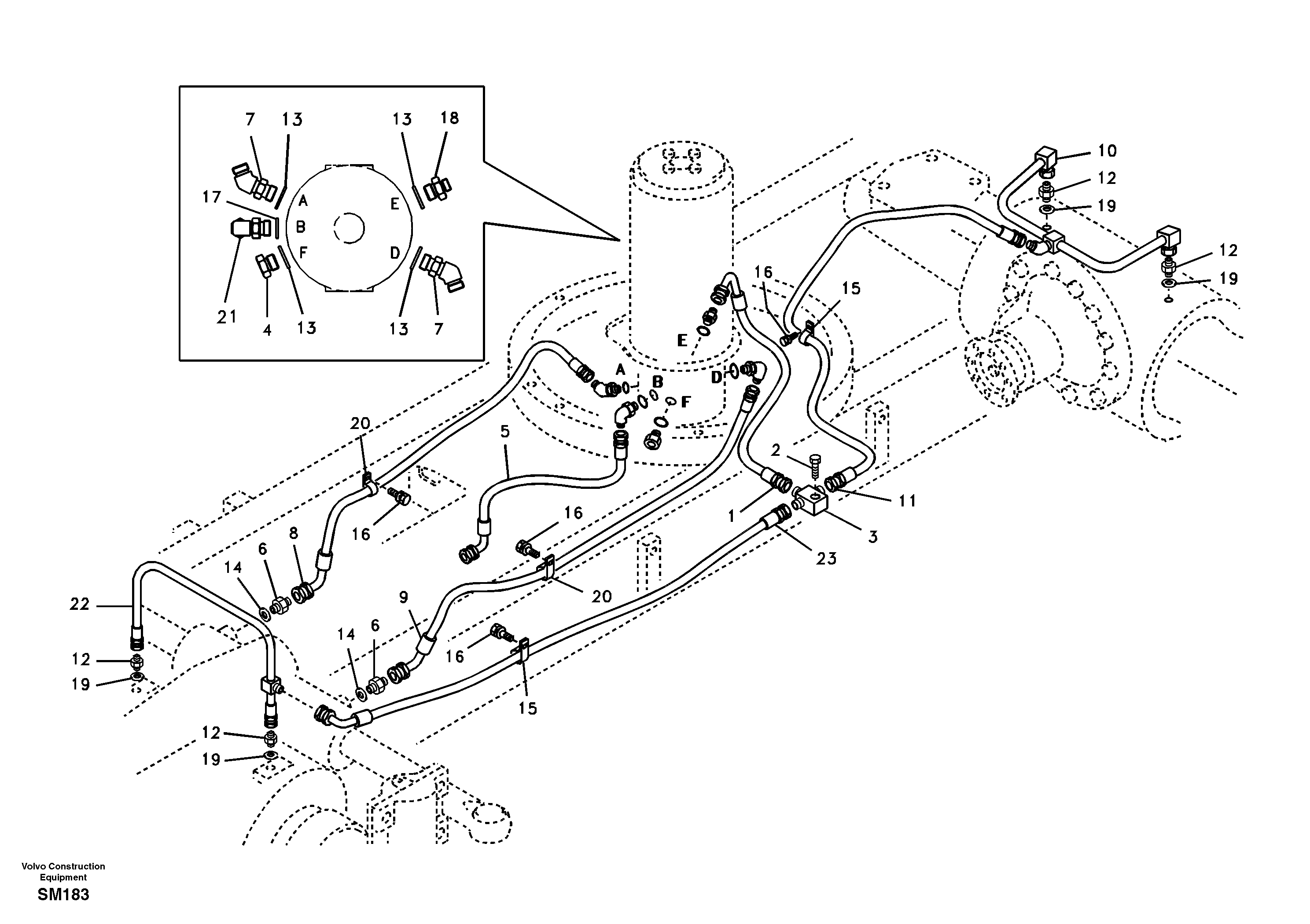 Timing gear casing SA9453-12309 VOLVO