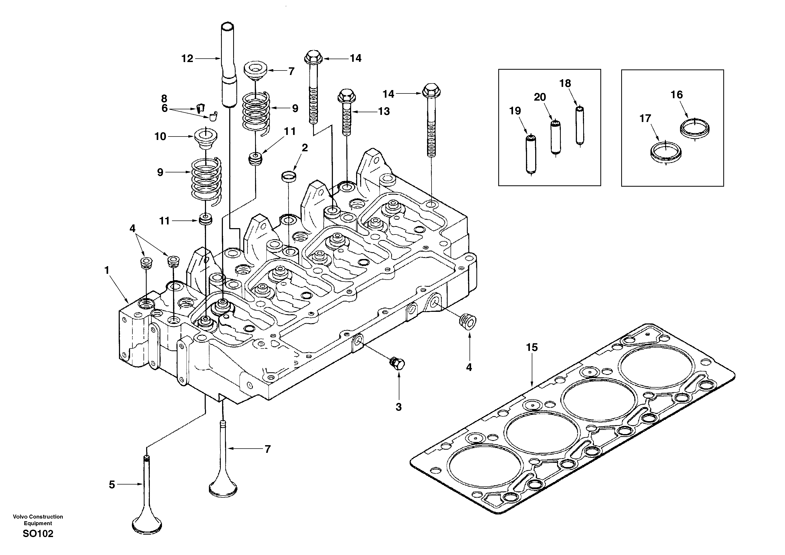 Cylinder head SA3930918 VOLVO