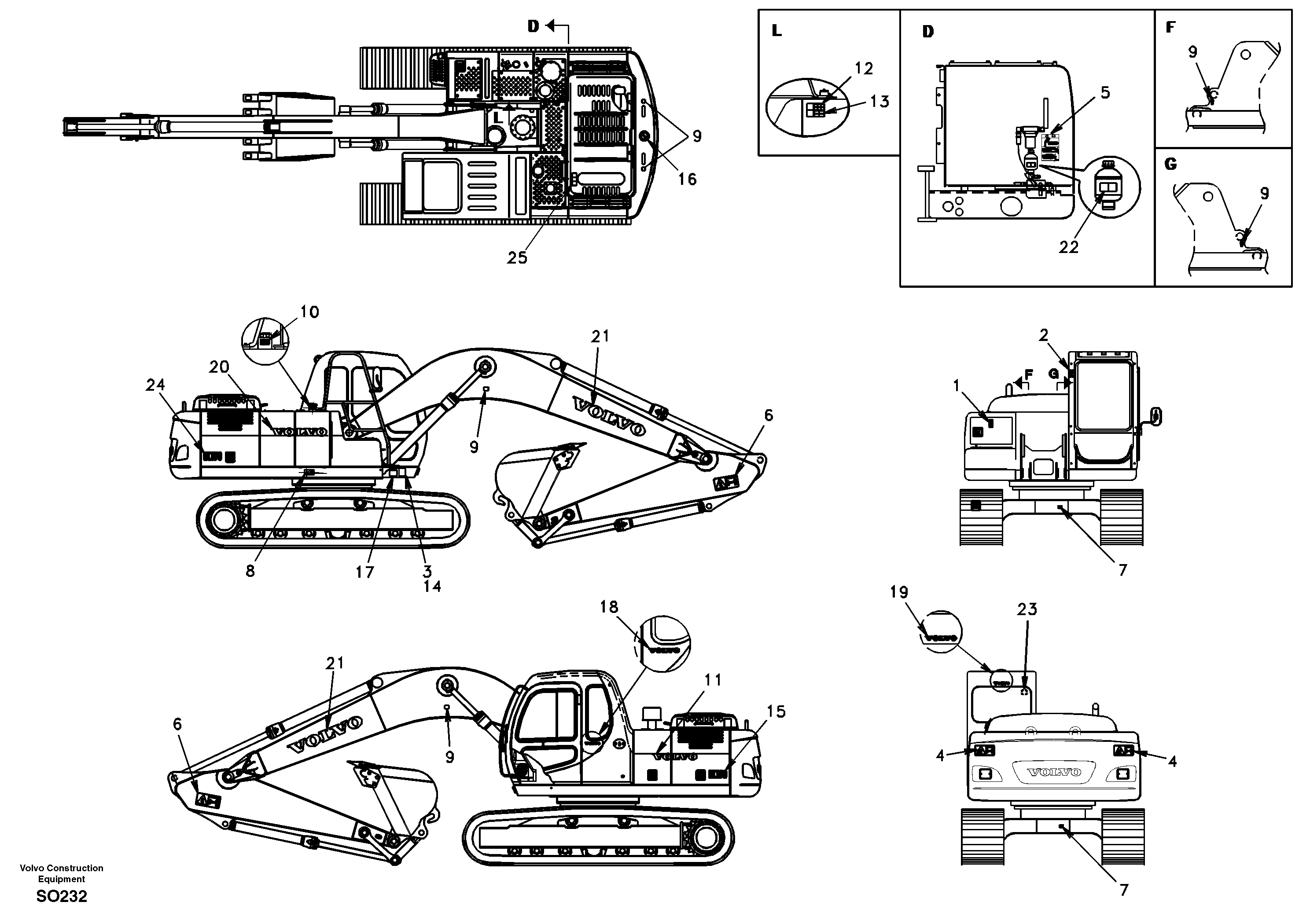 Decal Set VOE14509975 VOLVO