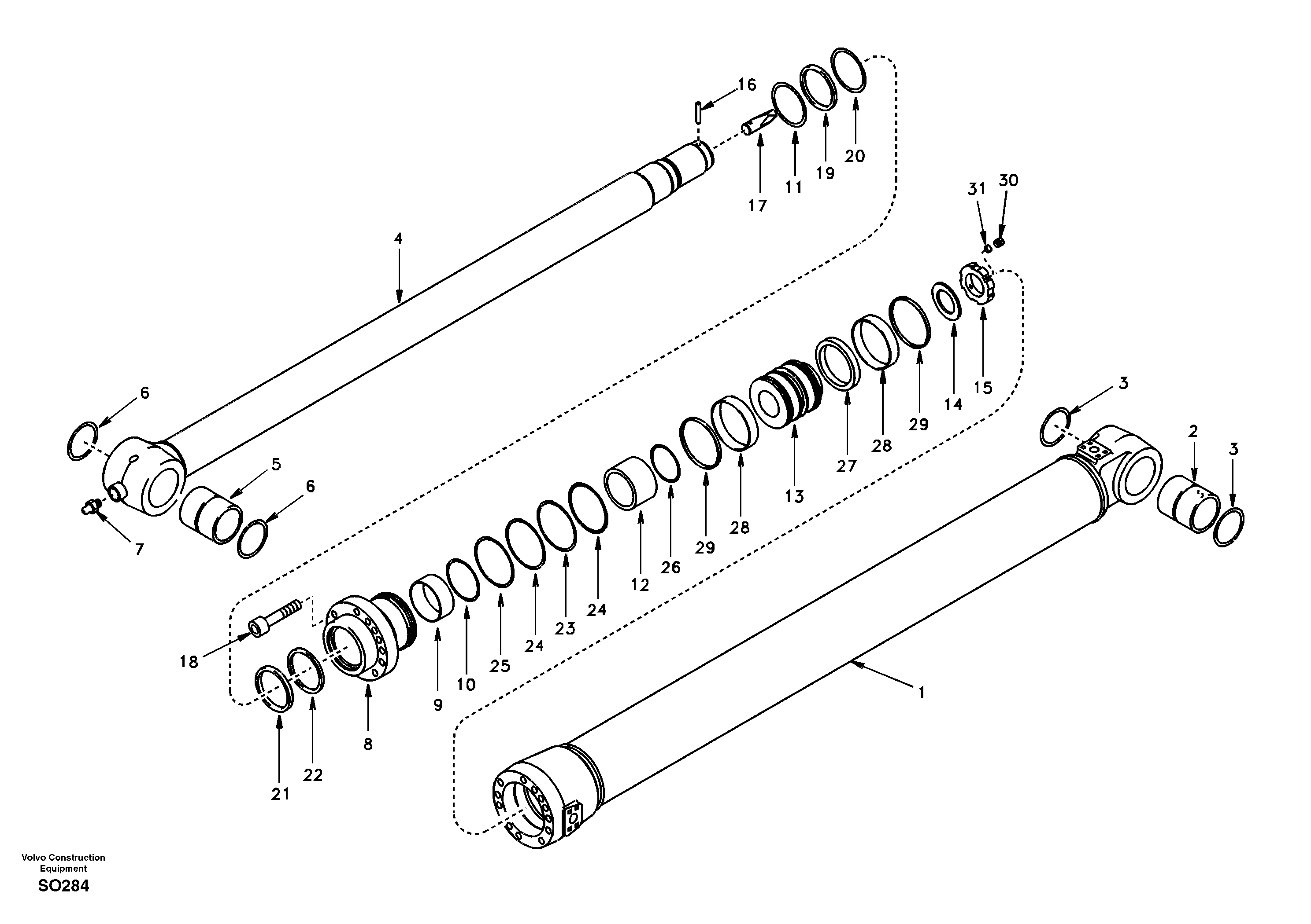 End position damper VOE14506330 VOLVO