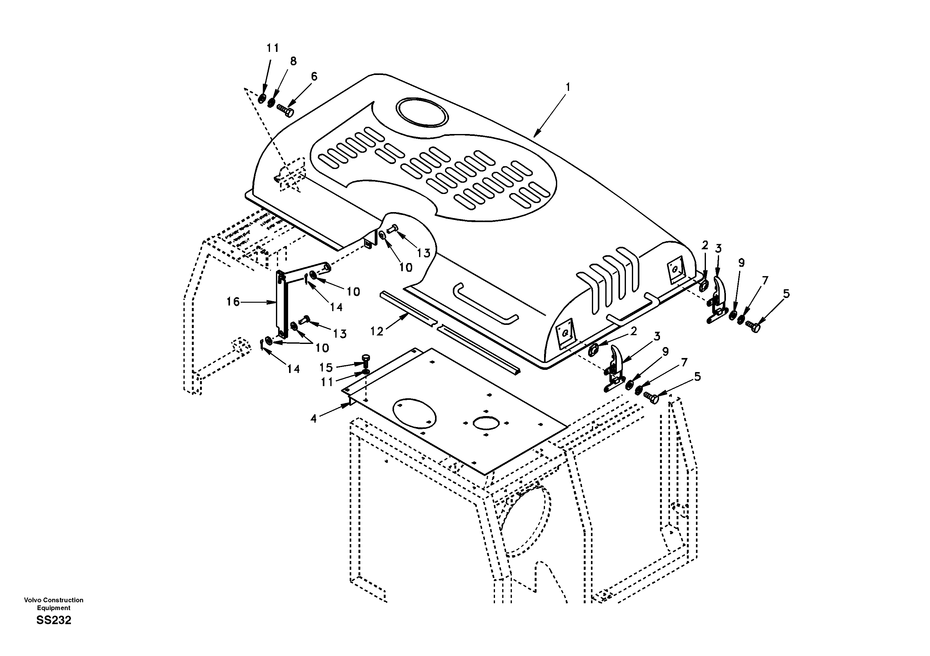 Bottom roller VOE14880933 VOLVO
