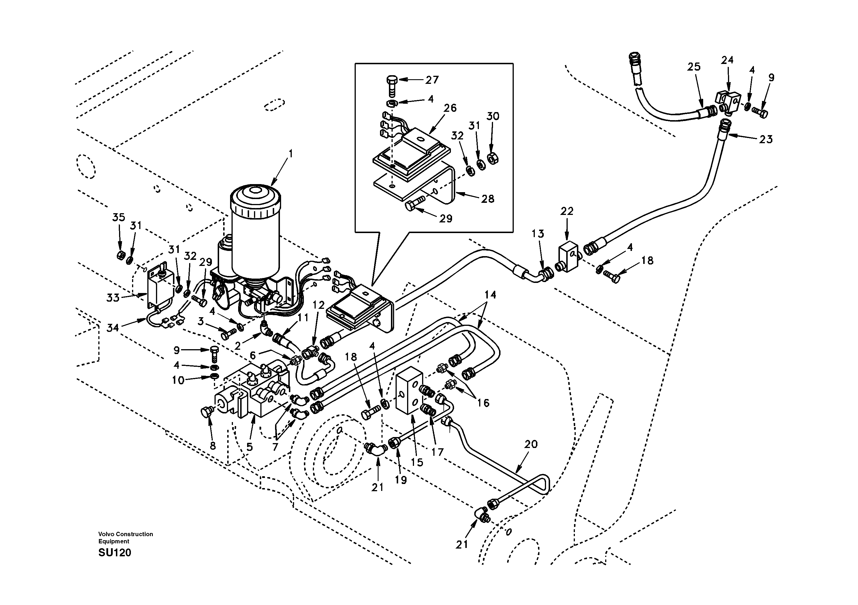 Timing gear casing SA9482-01115 VOLVO