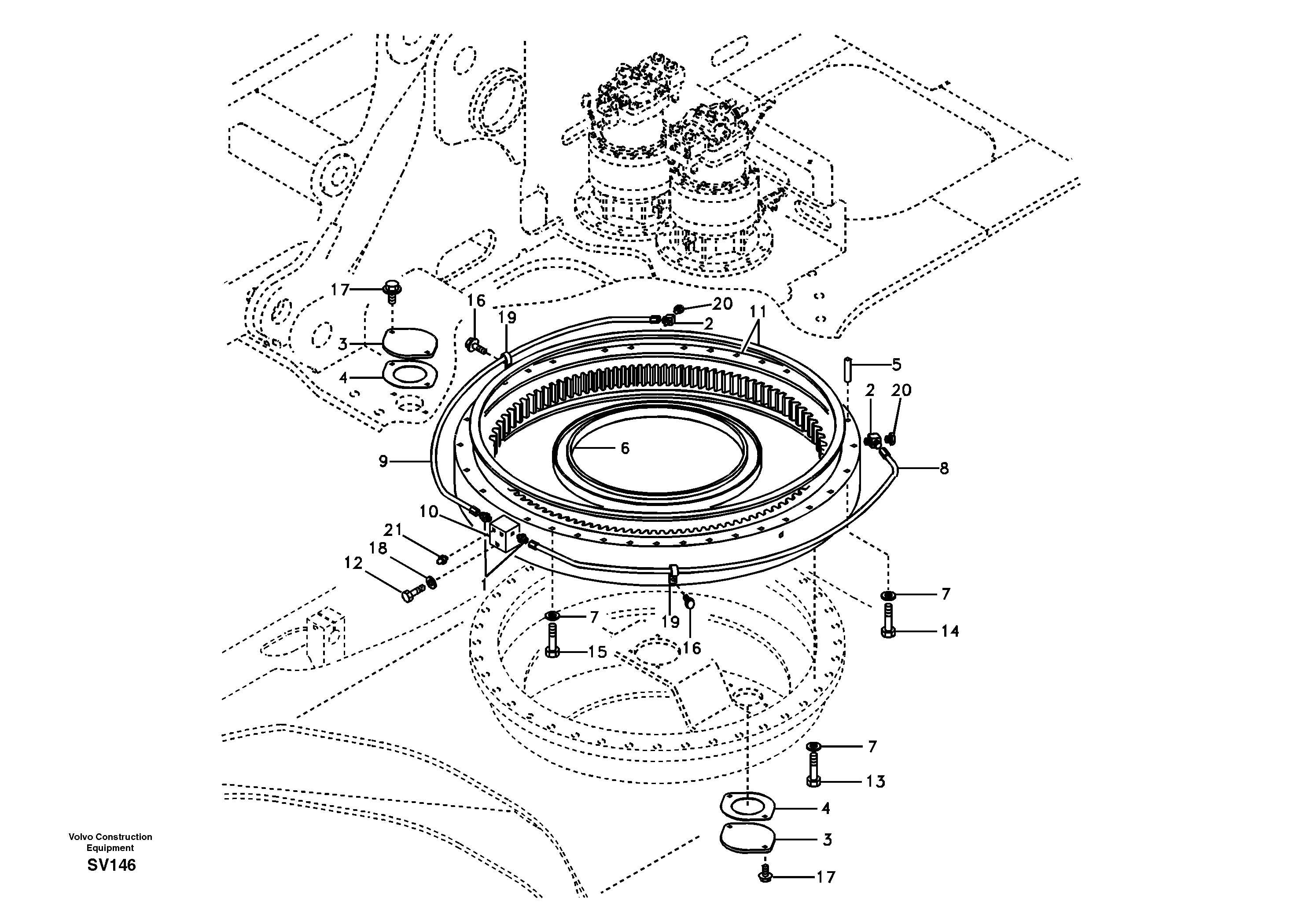 Swing Gear VOE14507709 VOLVO