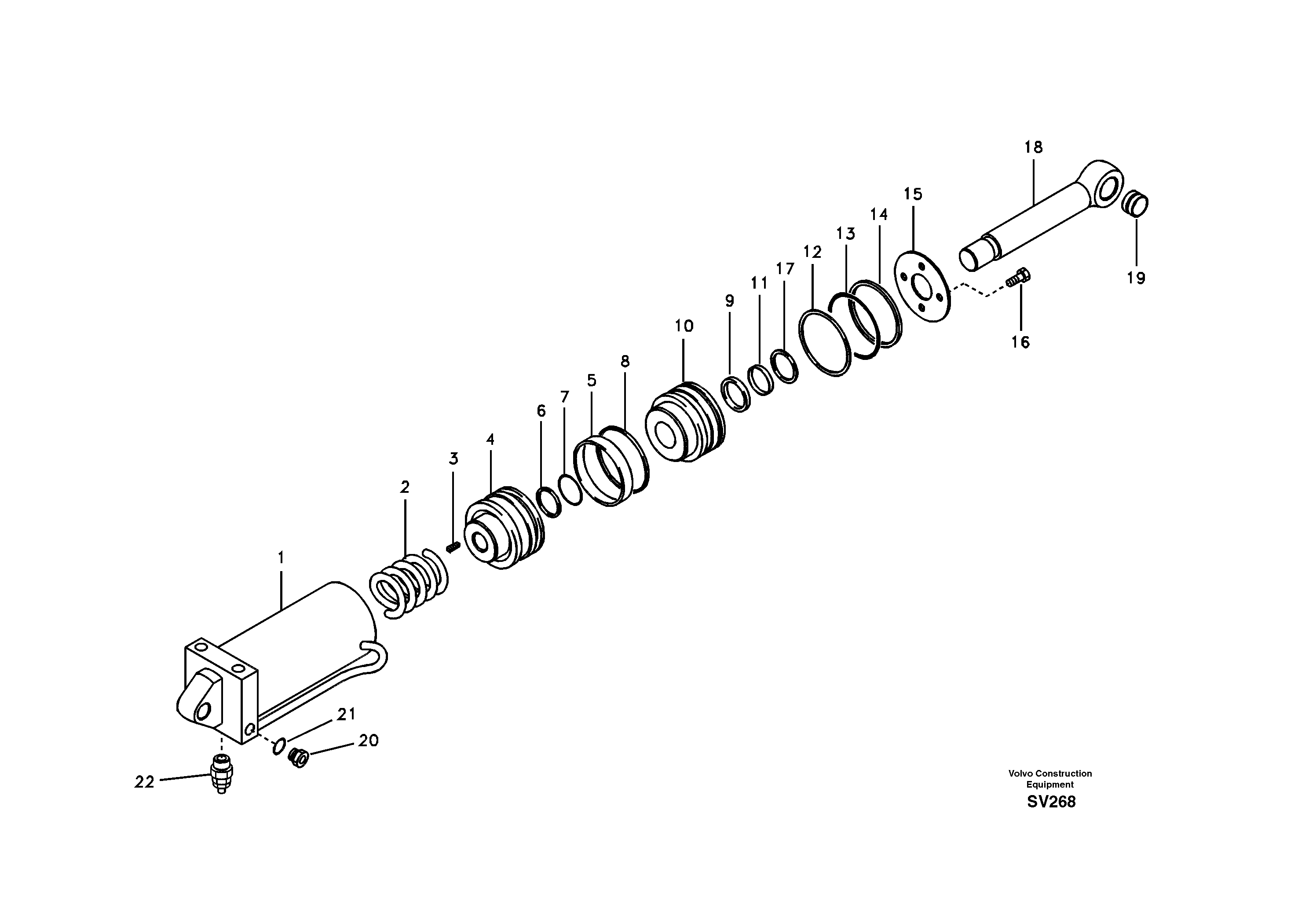 Cylinder tube VOE14516675 VOLVO