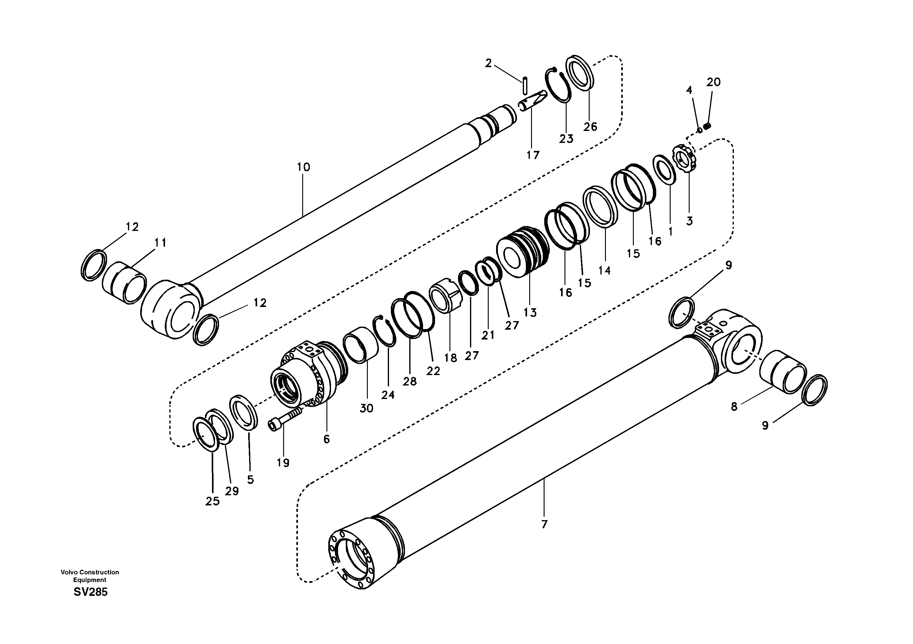 Dipper Arm Cylinder SA1146-07290 VOLVO