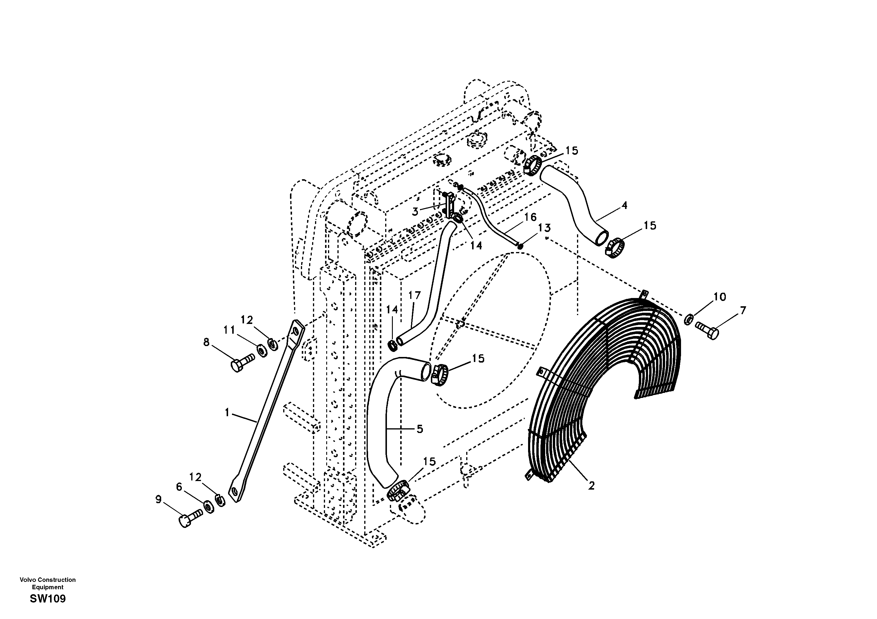 Radiator Hose VOE14509313 VOLVO