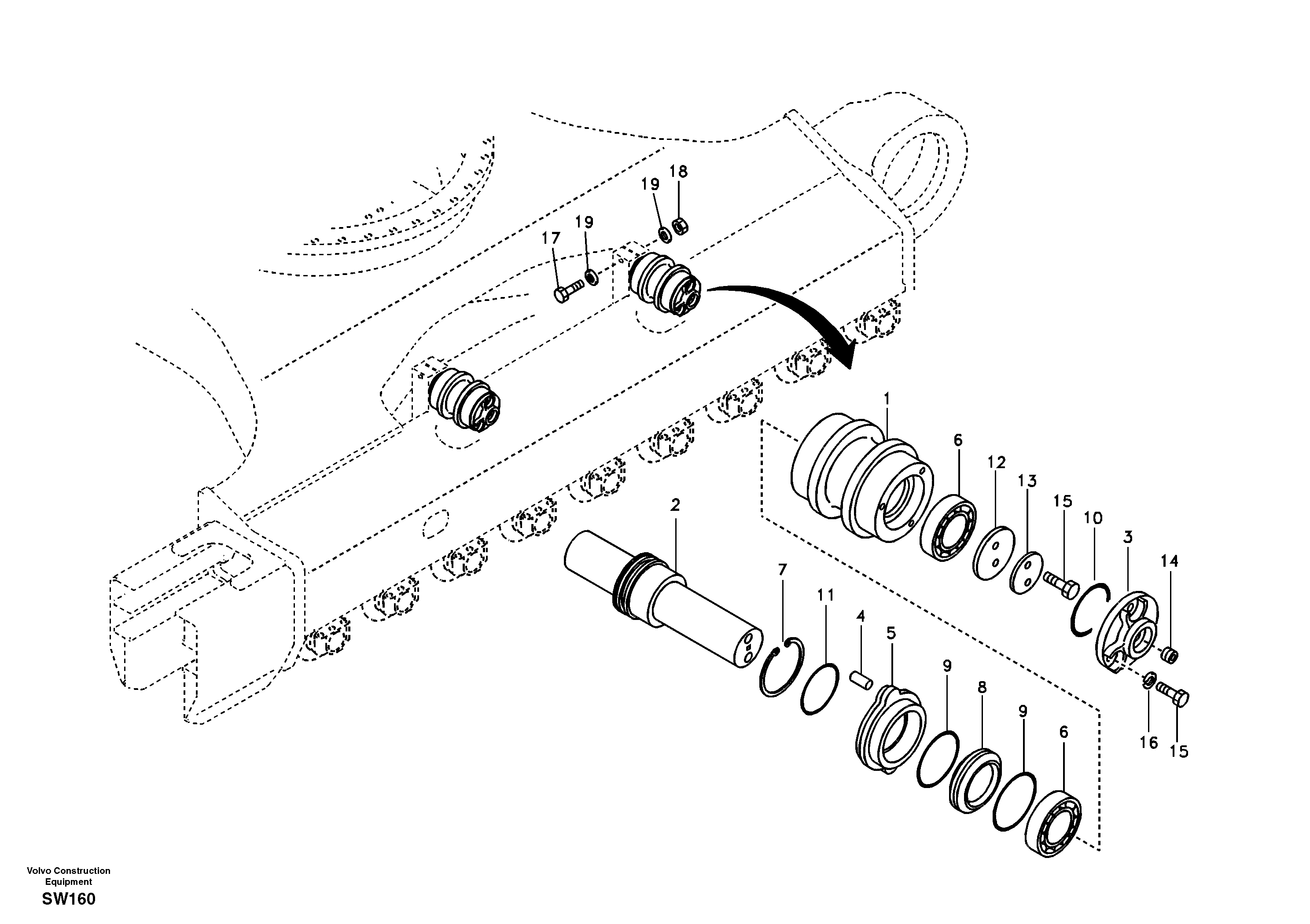 Tilt bearing SA9211-20000 VOLVO