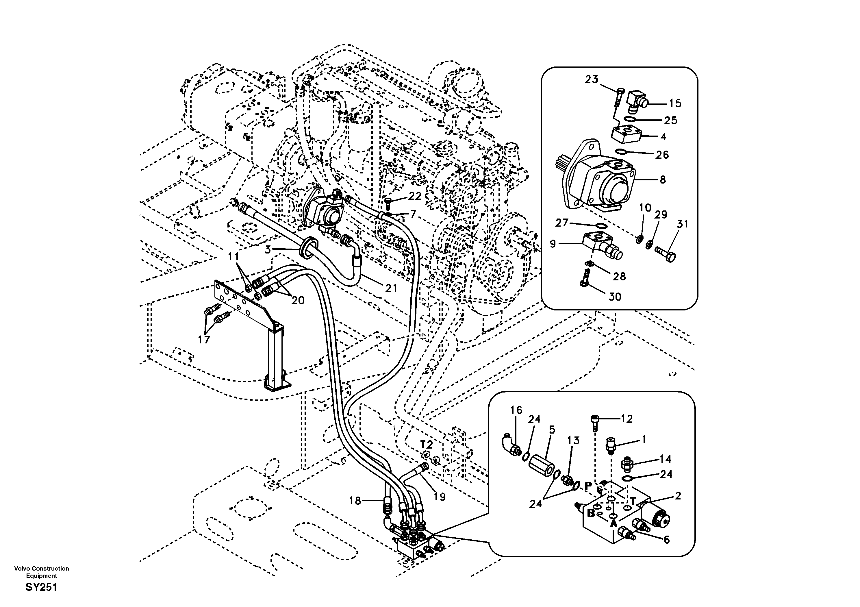 Timing gear casing SA9453-06221 VOLVO