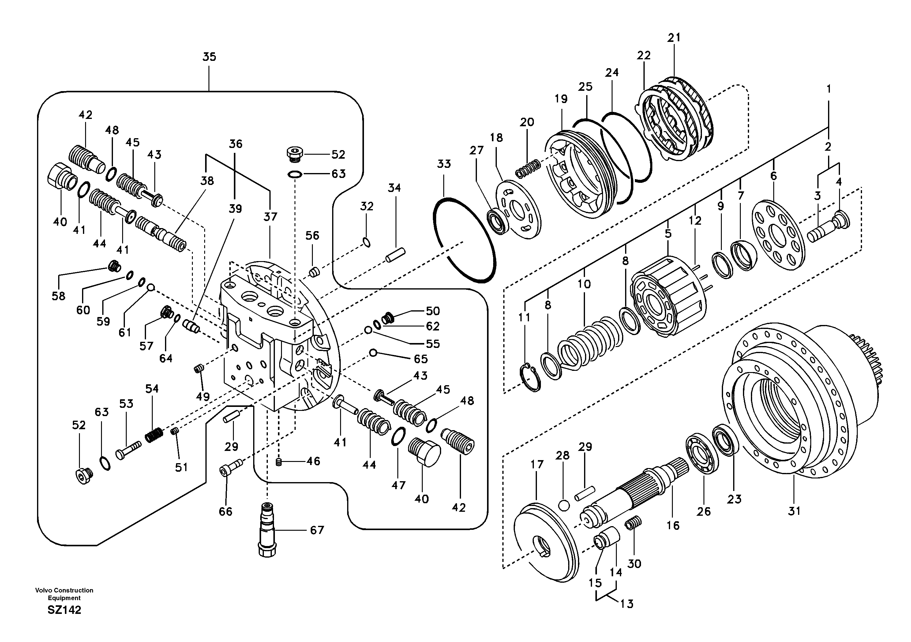 Spindle SA8230-21800 VOLVO
