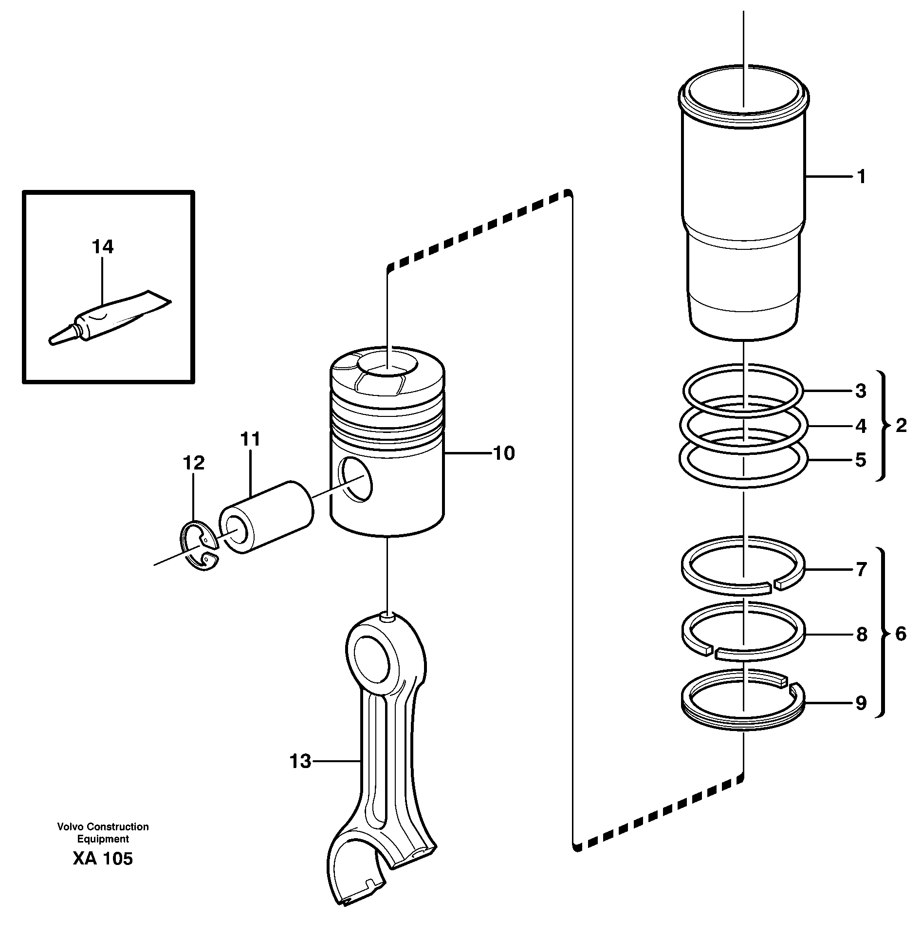 Rubber Washer VOE85103624 VOLVO