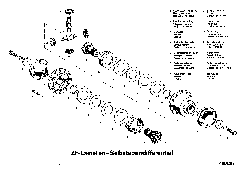 Болт с шестигранной головкой 0636020143 ZF