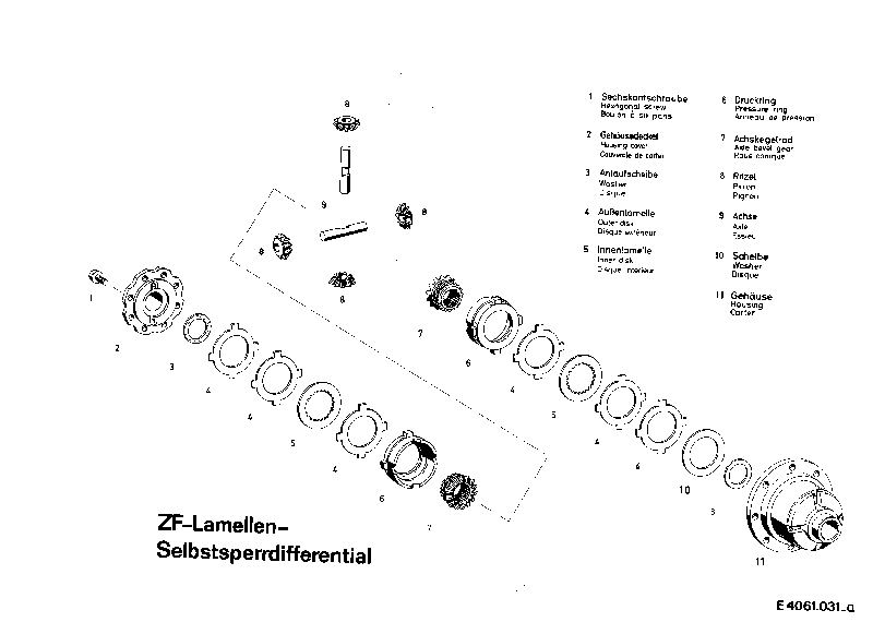 Внутренний диск сцепления 4061304569 ZF
