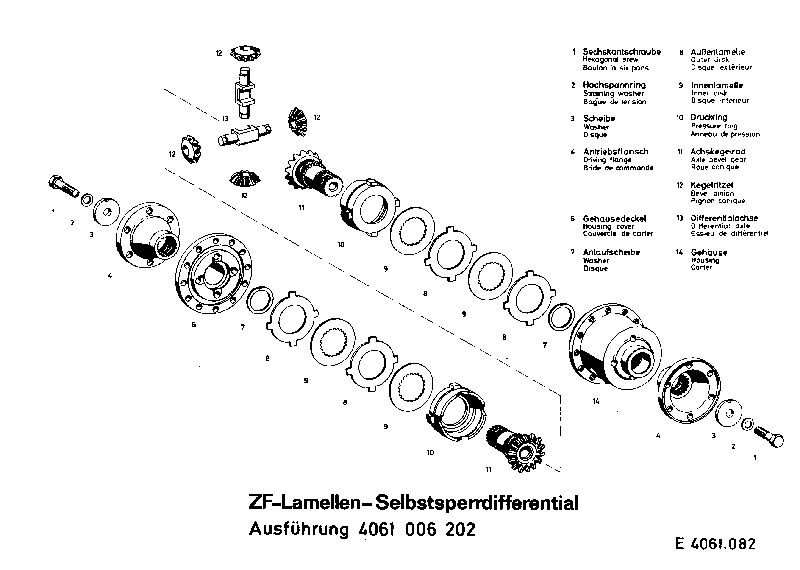 Крышка корпуса 4061306644 ZF