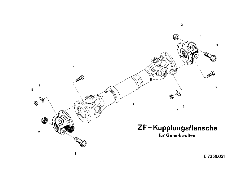 Шестигранная гайка 0637006122 ZF