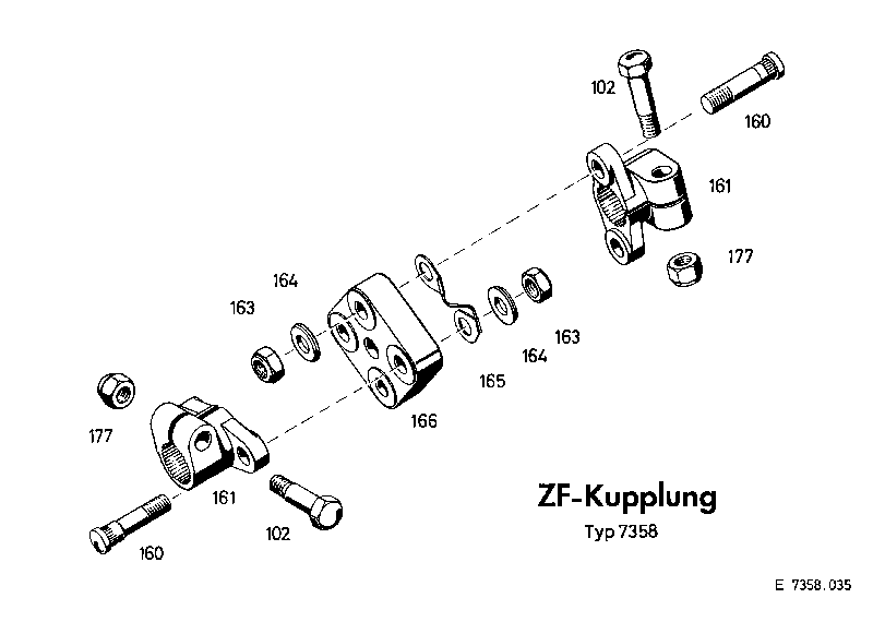 Шестигранная гайка 0770023024 ZF