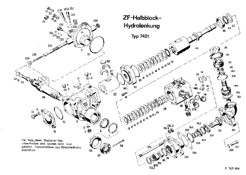 Комплект мелких деталей 7421633204 ZF