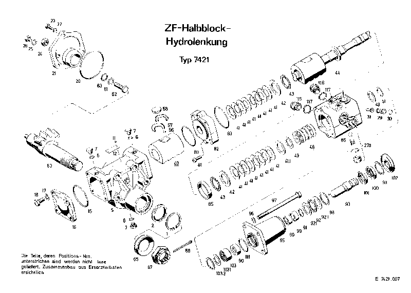 Комплект мелких деталей 7421633218 ZF