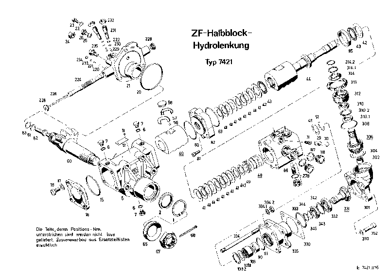 Комплект мелких деталей 7421633231 ZF