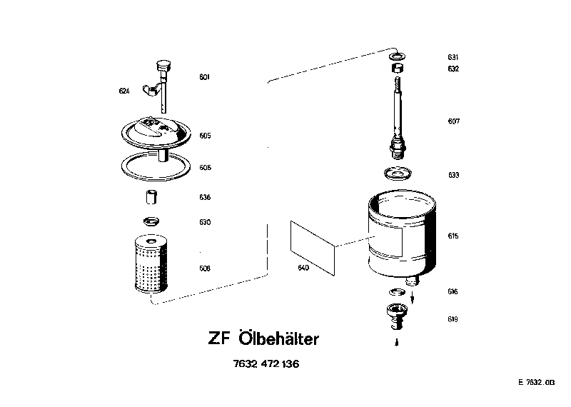 Комплект мелких деталей 7632633203 ZF
