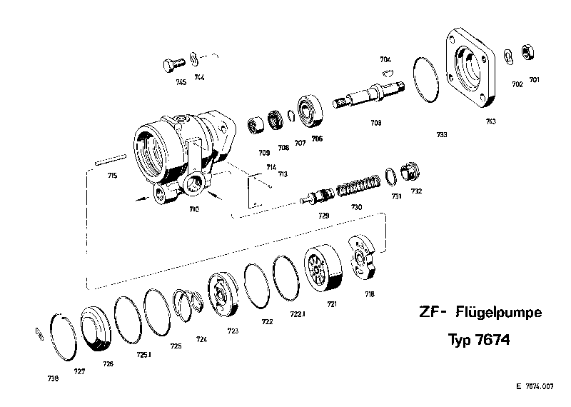 Комплект уплотнений в сборе 7674633015 ZF