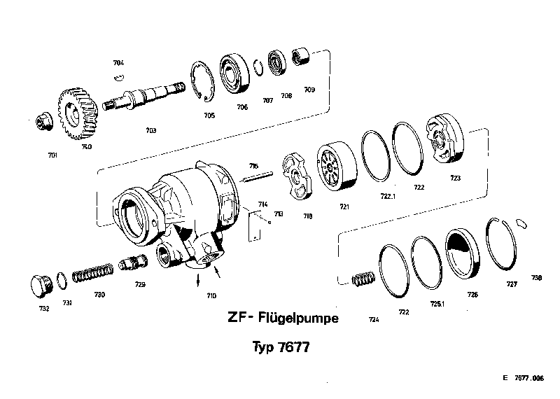 Комплект уплотнений в сборе 7677633006 ZF