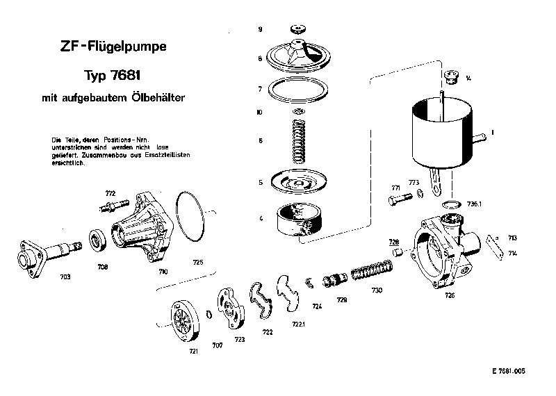 Комплект уплотнений в сборе 7681633005 ZF