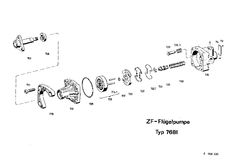 Комплект мелких деталей 7681633147 ZF