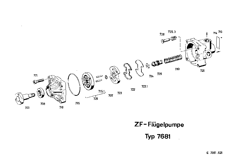Комплект мелких деталей 7681633141 ZF