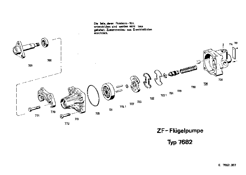 Комплект мелких деталей 7682633110 ZF