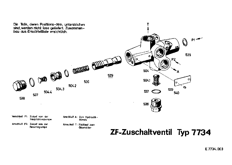 Корпус клапана 7734646105 ZF