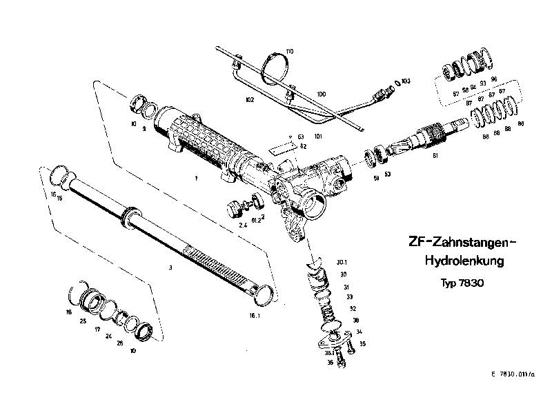 Комплект уплотнений в сборе 7830633011 ZF