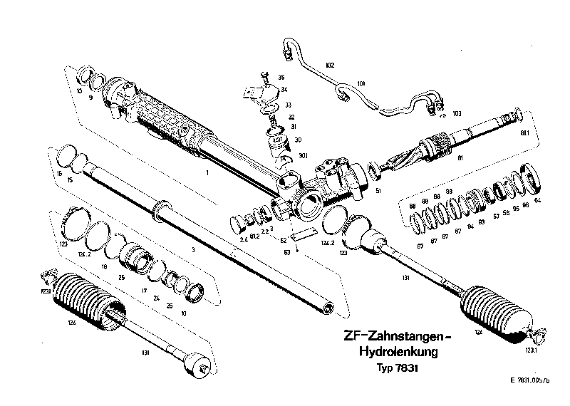 Комплект гофрированного чехла 7831671101 ZF