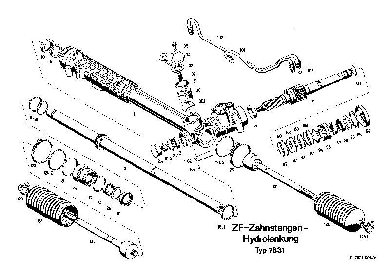 Комплект уплотнений в сборе 7831633007 ZF