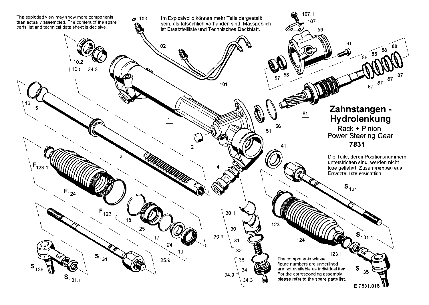 Комплект рулевой тяги 7831671121 ZF