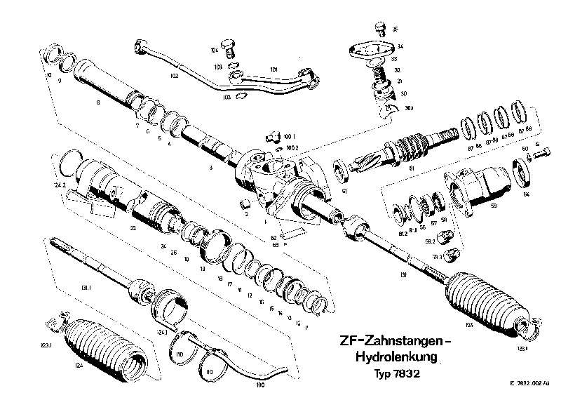 Комплект уплотнений в сборе 7832633002 ZF