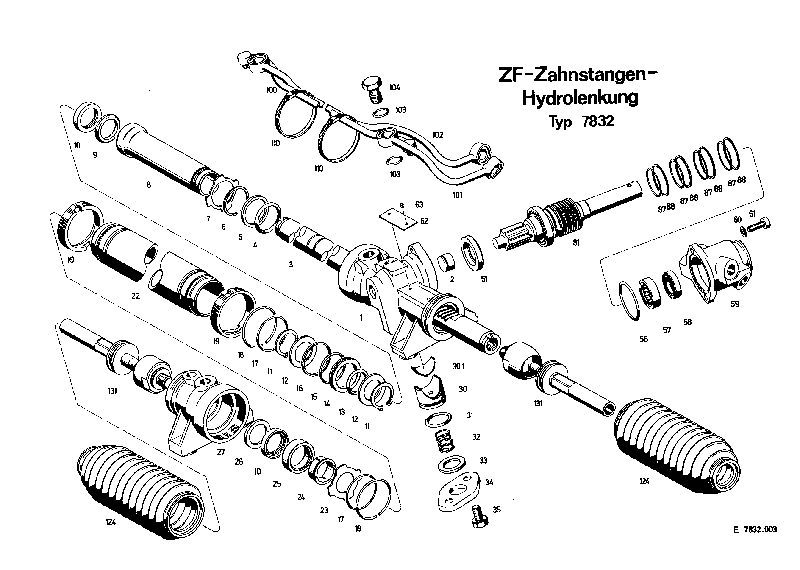 Комплект уплотнений в сборе 7832633003 ZF