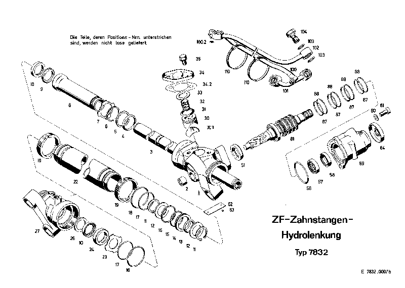 Комплект уплотнений в сборе 7832633006 ZF
