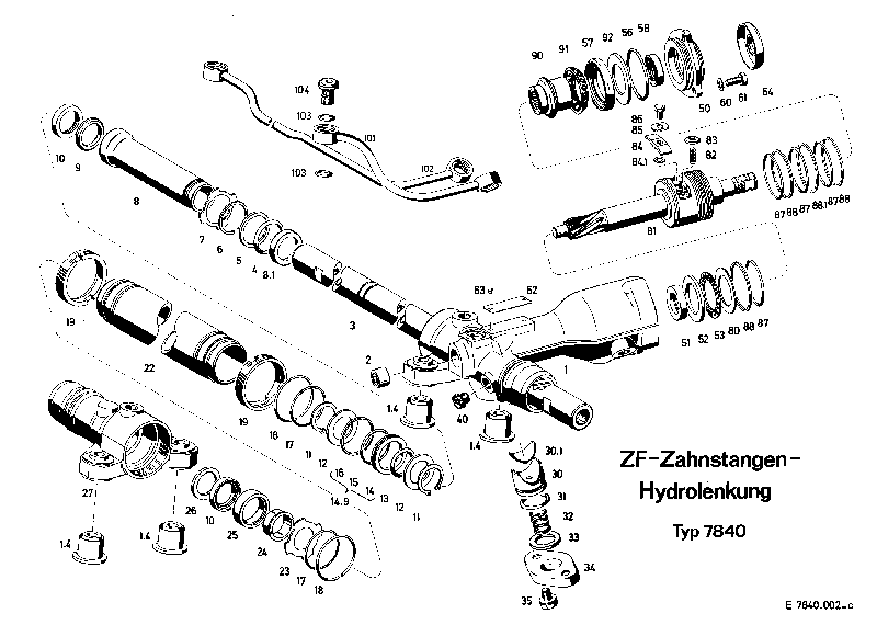 Комплект уплотнений в сборе 7840633003 ZF