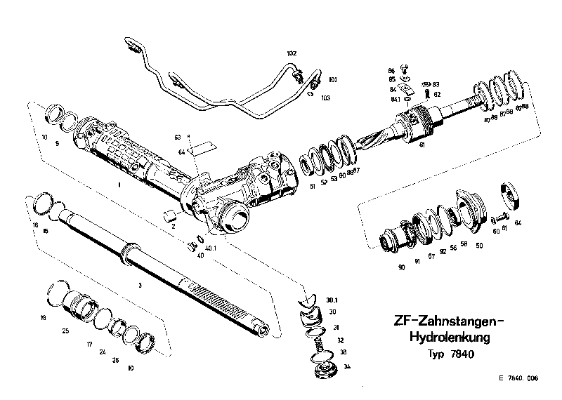 Комплект уплотнений в сборе 7840633007 ZF