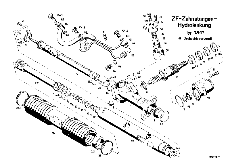 Комплект уплотнений в сборе 7847633006 ZF