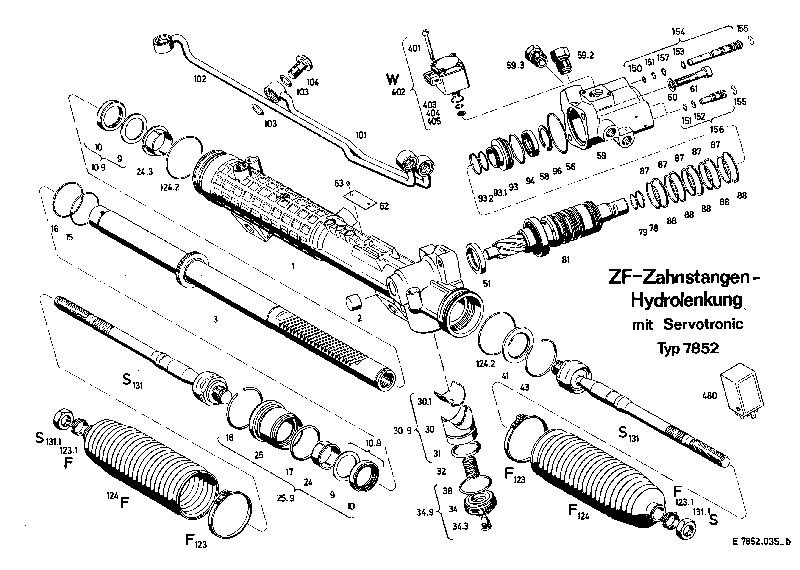 Комплект гофрированного чехла 7852671104 ZF