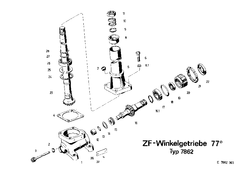 Комплект уплотнений в сборе 7860633006 ZF