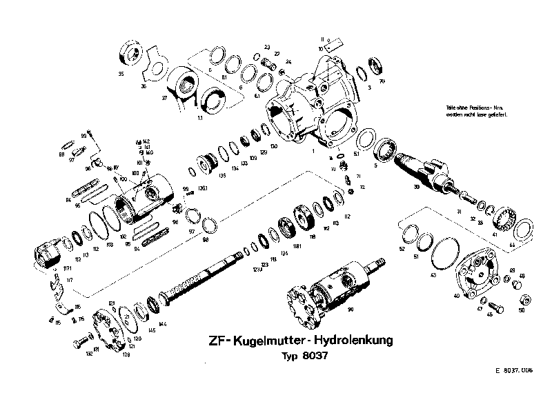 Комплект уплотнений 8037633012 ZF