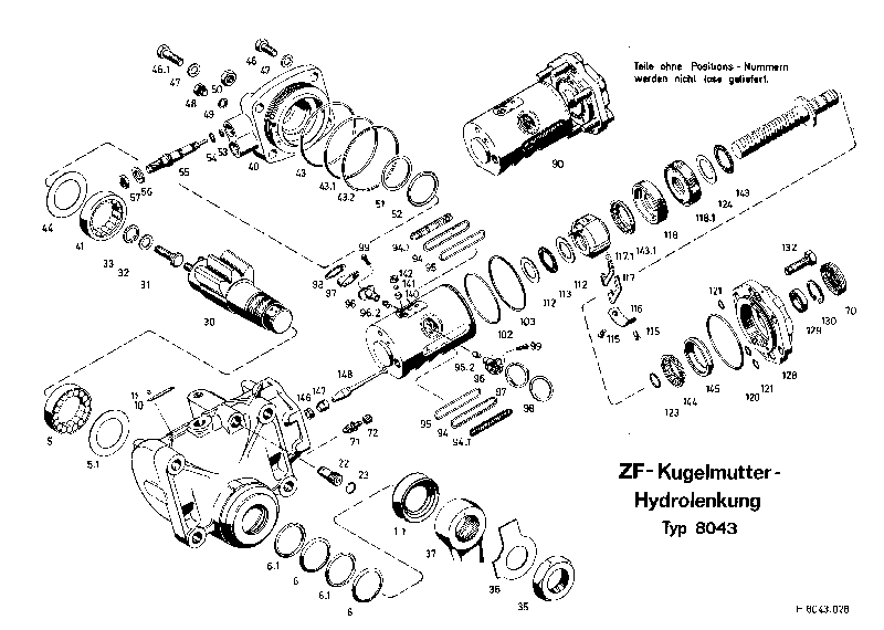 Комплект уплотнений 8043633053 ZF
